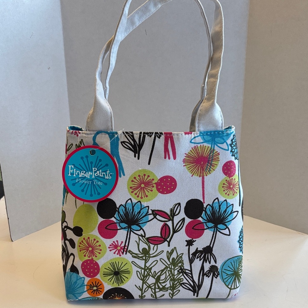 Finger Paints Floral Tote Bag NWT